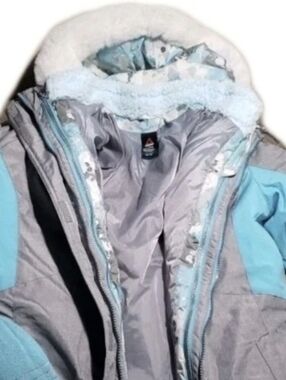 Gerry Youth 3-in-1 Systems Jacket Large 14/16 Gray Teal Winter Coat No Hat